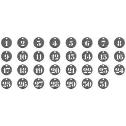 Placas con números metálicas Tim Holtz