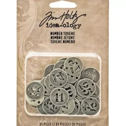 Placas con números metálicas Tim Holtz
