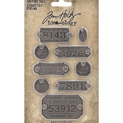 Placas de Metal Factory Tags Idea-Ology Tim Holtz