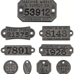 Placas de Metal Factory Tags Idea-Ology Tim Holtz