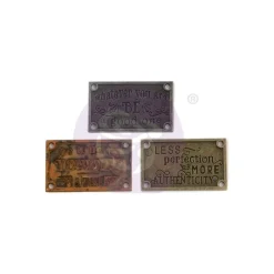 Placas metálicas vintage Finnabair