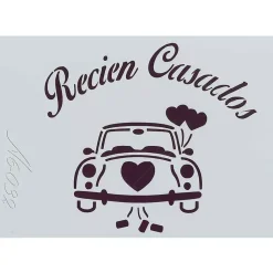Plantilla de Stencil A6-032 Recién casados 15x10,5cm Dayka