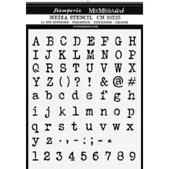 Plantilla de Stencil Alphabet and Numbers Stamperia 20x25cm