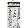 Plantilla de stencil Bordes Romantic Hidden Grove Stamperia 12x25cm
