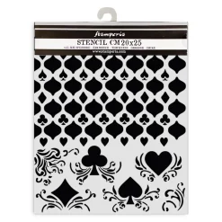 Plantilla de stencil Cartas Master of Magic Stamperia 20x25cm
