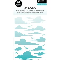 Plantilla de Stencil Cloud Background Essentials Studio Light
