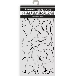 Plantilla de stencil Crackle Romantic Golden Harmony Stamperia 15x25cm