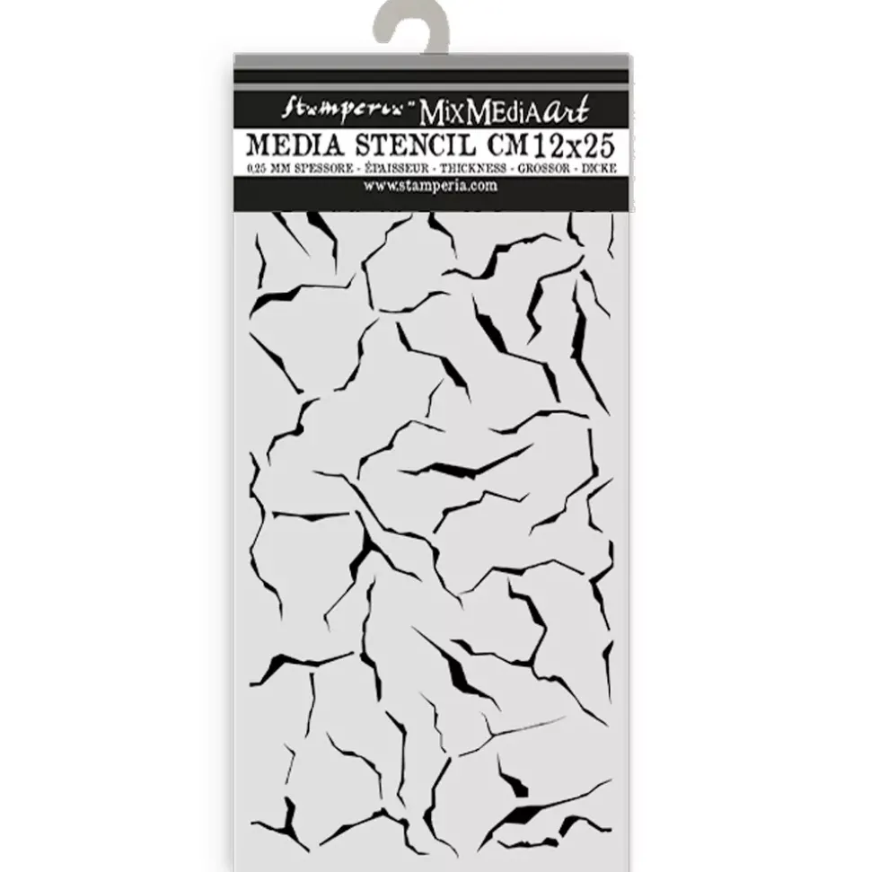 Plantilla de stencil Crackle Romantic Golden Harmony Stamperia 15x25cm