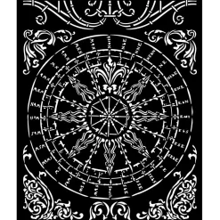 Plantilla de stencil Círculo Metálica Sir Vagabond in Fantasy World Stamperia 20x25cm