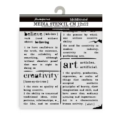 Plantilla de stencil Diccionario Best Sellers Stamperia 12x12cm