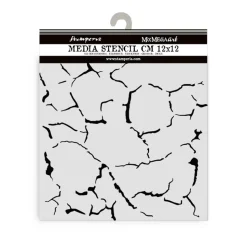 Plantilla de stencil Efecto Craquelado Silent Sea Stamperia 12x12cm