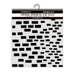 Plantilla de stencil Efecto Ladrillo Silent Sea Stamperia 12x12cm