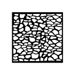 Plantilla de stencil Efecto Piedra Silent Sea Stamperia 12x12cm