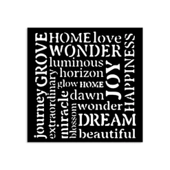 Plantilla de stencil Escritos Romantic Hidden Grove Stamperia 12x12cm