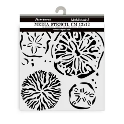Plantilla de stencil Esponja Marina Silent Sea Stamperia 12x12cm