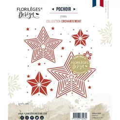 Plantilla de Stencil Estrellas Enchantement Florilèges Design 15x15cm