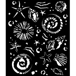 Plantilla de stencil Estrellas de Mar Silent Sea Stamperia 20x25cm