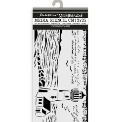 Plantilla de stencil Faro Silent Sea Stamperia 12x25cm
