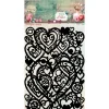 Plantilla de Stencil Filigree Hearts Sending You Love Studio Light