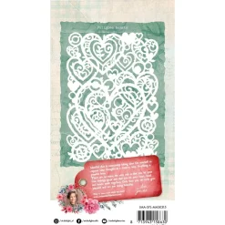 Plantilla de Stencil Filigree Hearts Sending You Love Studio Light