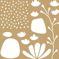 Plantilla de Stencil Flores Color Block Artemio