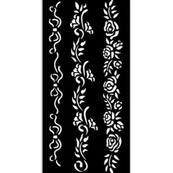 Plantilla de Stencil Flores Timeless Stamperia 12x25cm