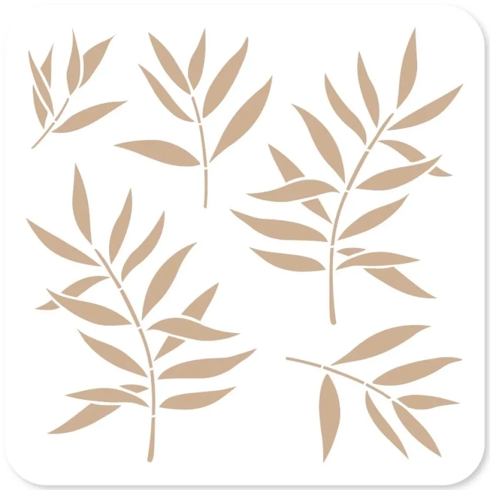 Plantilla de stencil Follajes Suaves Harmonie Florilèges Design