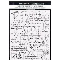Plantilla de Stencil Formulas Alchemy Stamperia 20x25cm