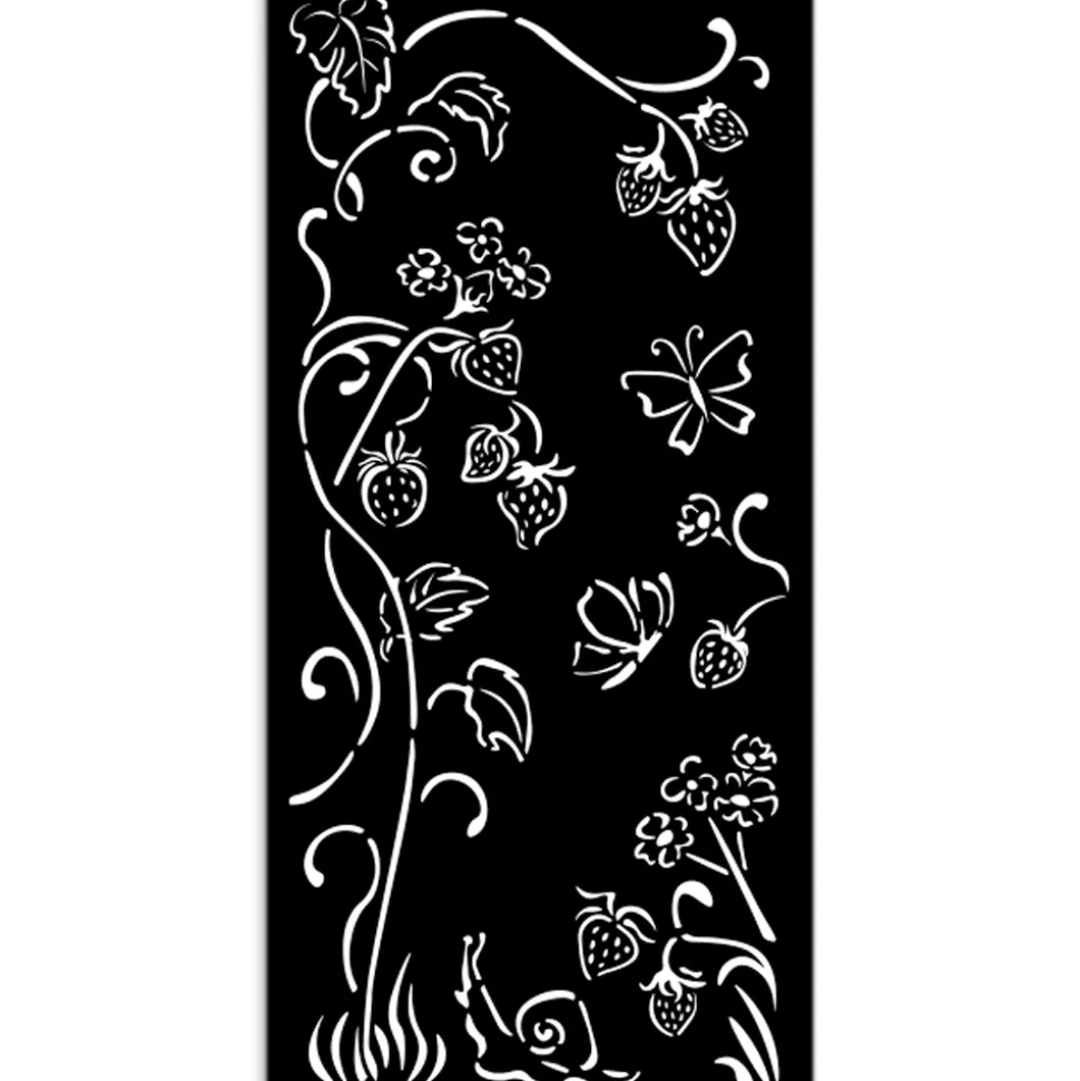 Plantilla de stencil Fresas Romantic Hidden Grove Stamperia 12x25cm
