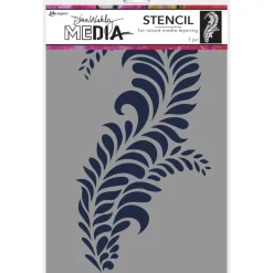 Plantilla de Stencil Giant Flourish Dina Wakley Media Ranger 22x15cm