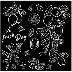 Plantilla de Stencil Limones Blue Dream Stamperia 18x18cm