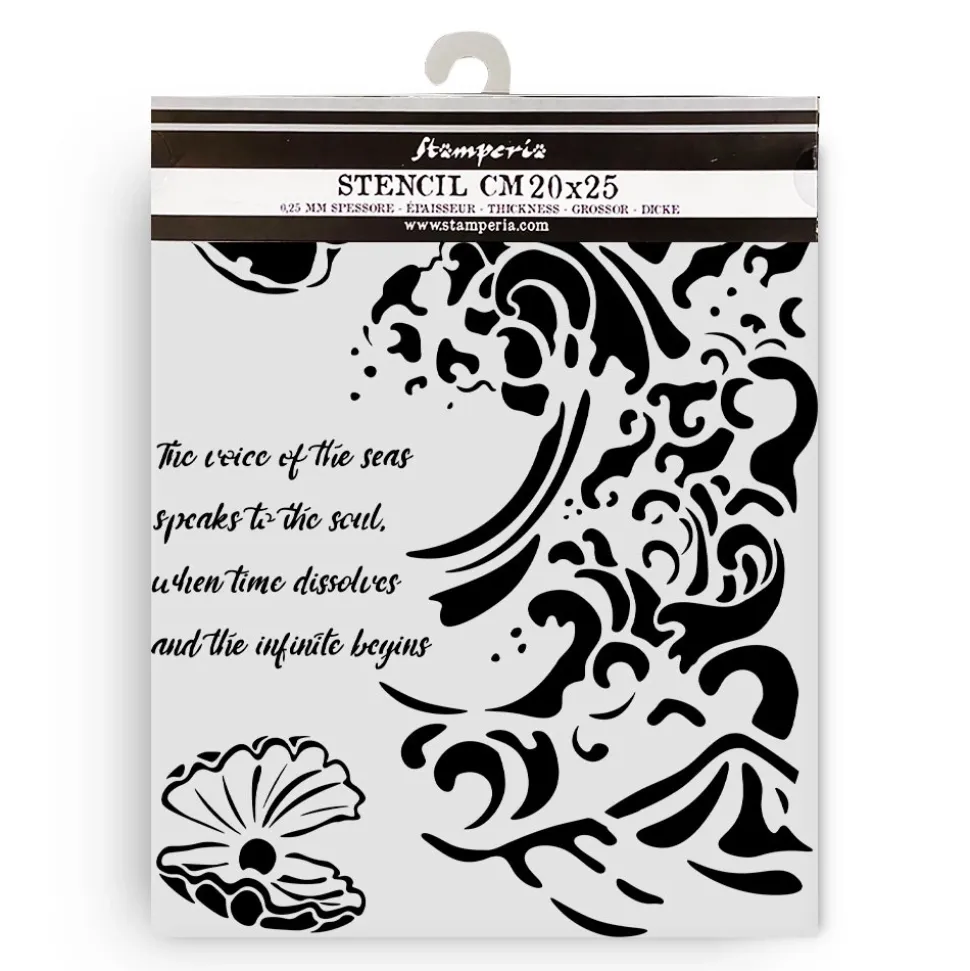 Plantilla de stencil Ola Silent Sea Stamperia 20x25cm