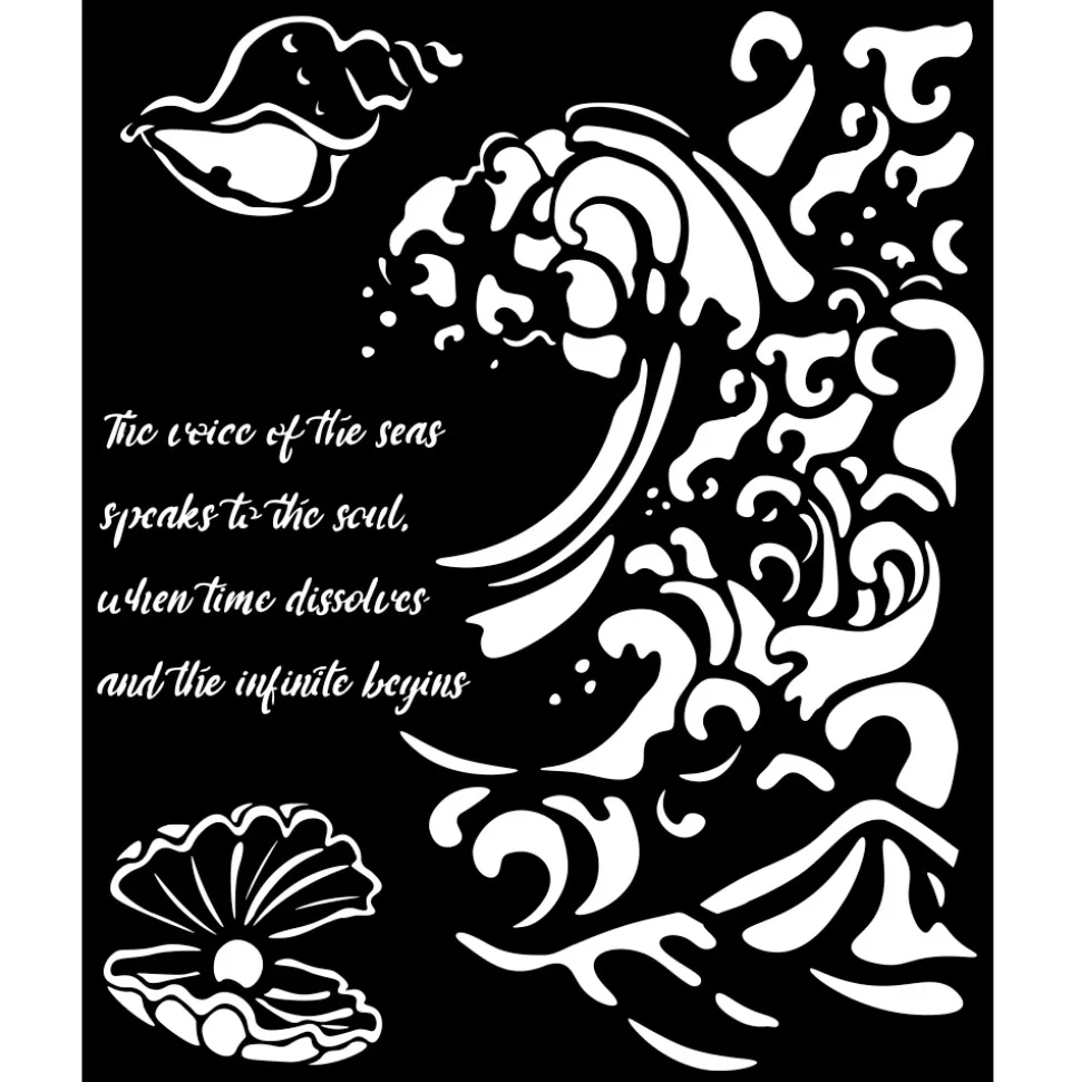 Plantilla de stencil Ola Silent Sea Stamperia 20x25cm