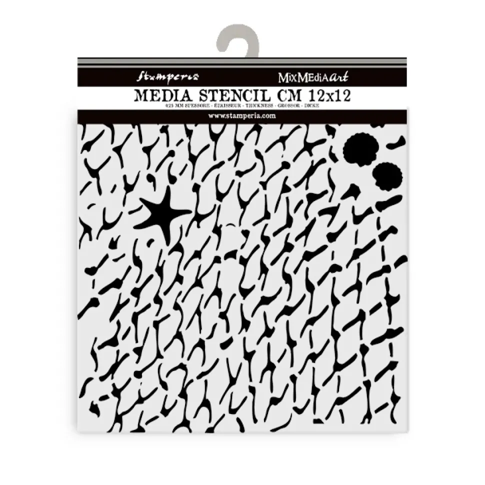 Plantilla de stencil Red Silent Sea Stamperia 12x12cm