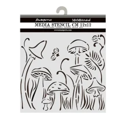 Plantilla de stencil Setas Romantic Hidden Grove Stamperia 12x12cm