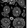 Plantilla de stencil Sunflowers Sunflower Art Stamperia 20x25cm