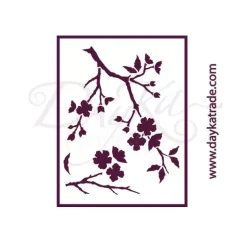 Plantilla de Stencil T-3161 Flores cerezo 21x30cm Dayka
