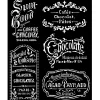 Plantilla de Stencil Tarjetas Coffee & Chocolate Stamperia 20x25cm
