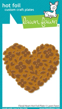Plantilla Foil Floral Heart Lawn Fawn