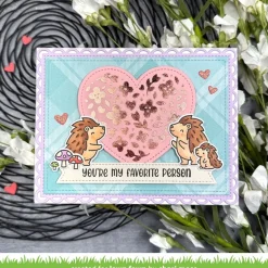 Plantilla Foil Floral Heart Lawn Fawn