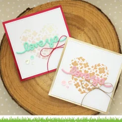 Plantilla Foil Floral Heart Lawn Fawn