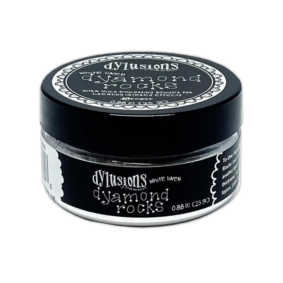 Polvos de embossing Dylusions Dyamond Rocks White Linen Ranger