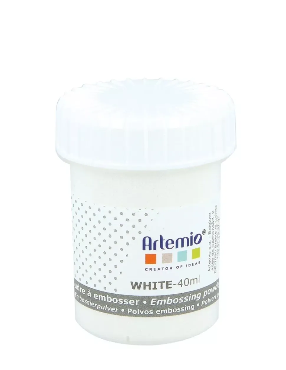 Polvos de embossing opacos blanco Artemio