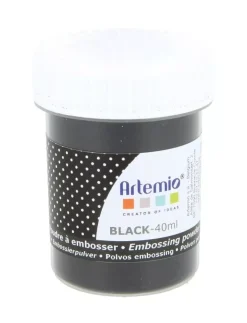 Polvos de embossing opacos Black Artemio