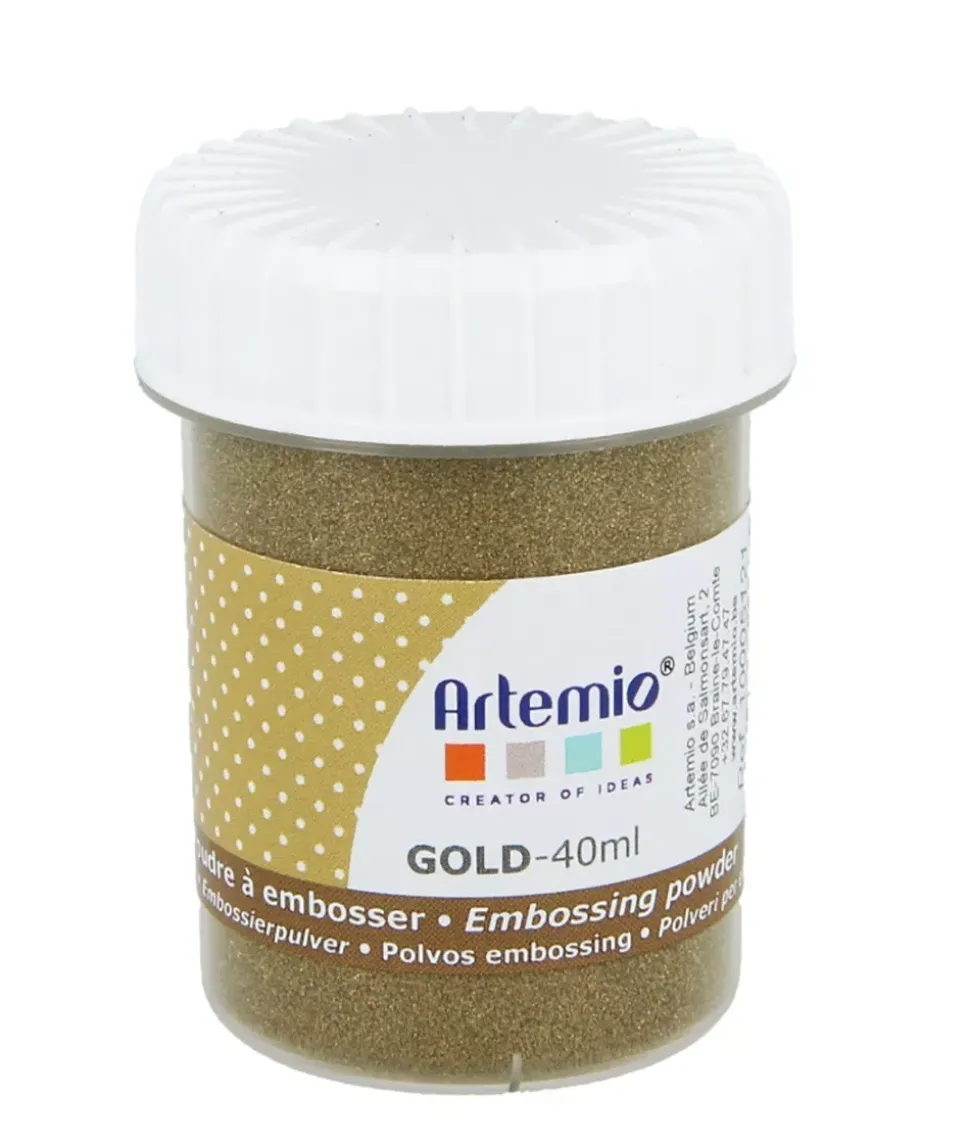 Polvos de embossing opacos Gold Artemio