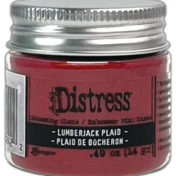 Polvos Embossing Distress Glaze Lumberjack Plaid Tim Holtz Ranger