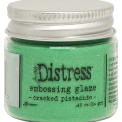 Polvos Embossing Distress Glaze Cracked Pistachio Tim Holtz Ranger