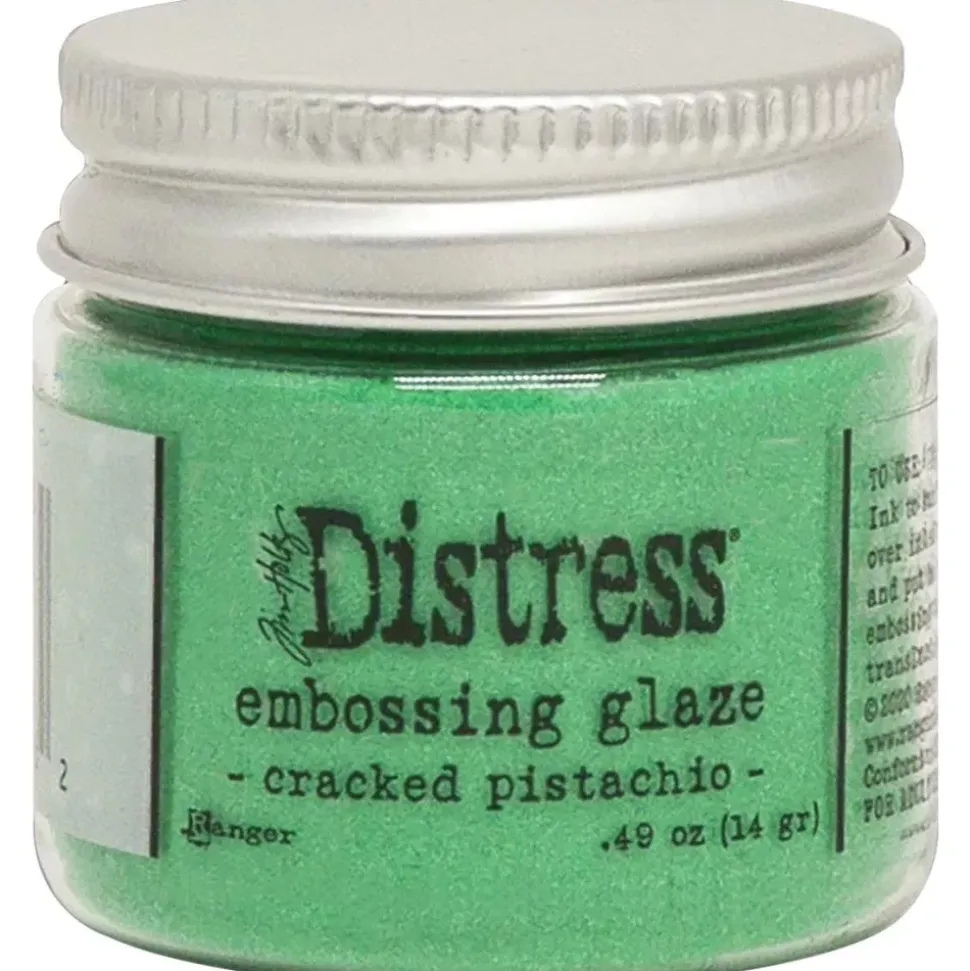 Polvos Embossing Distress Glaze Cracked Pistachio Tim Holtz Ranger