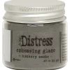 Polvos Embossing Distress Glaze Hickory Smoke Tim Holtz Ranger