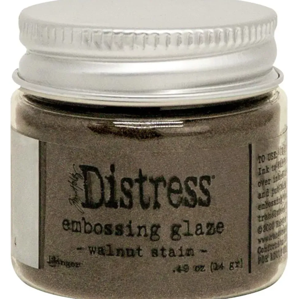 Polvos Embossing Distress Glaze Walnut Stain Tim Holtz Ranger